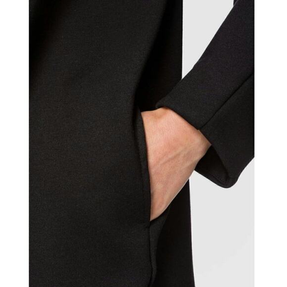 SCOTCH & SODA MAISON SCOTCH 1/4 ZIP SWEATSHIRT DRESS IN BLACK, SZ LARGE - Picture 7 of 16